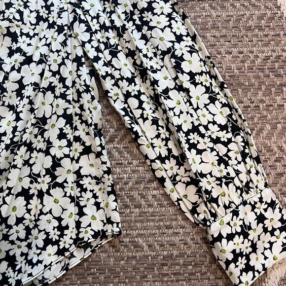 Rebecca Taylor Paige Fleur Drawstring Long Sleeve Blouse Sz 8 - Picture 8 of 11